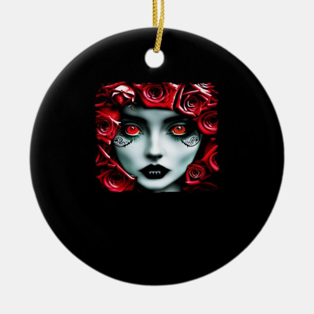 Whimsigoth – Mystical Forests & Moon Magic Ceramic Tree Decoration (Front)