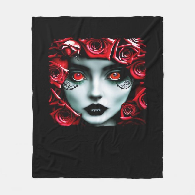 Whimsigoth – Mystical Forests & Moon Magic Fleece Blanket (Front)