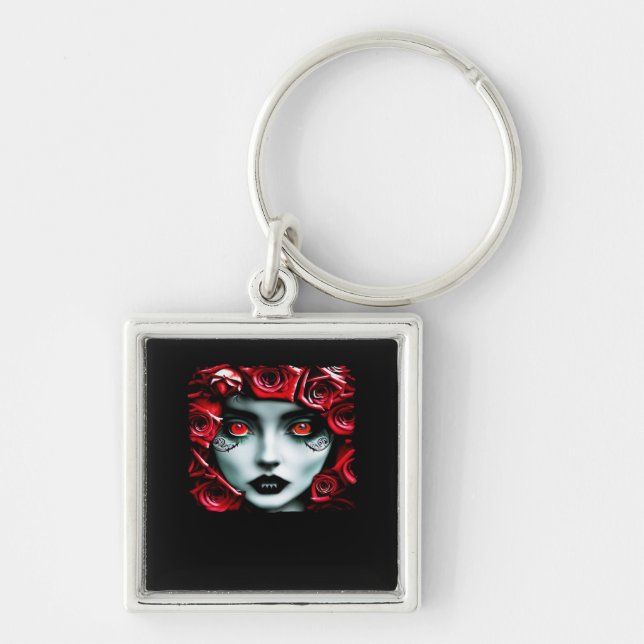 Whimsigoth – Mystical Forests & Moon Magic Key Ring (Front)