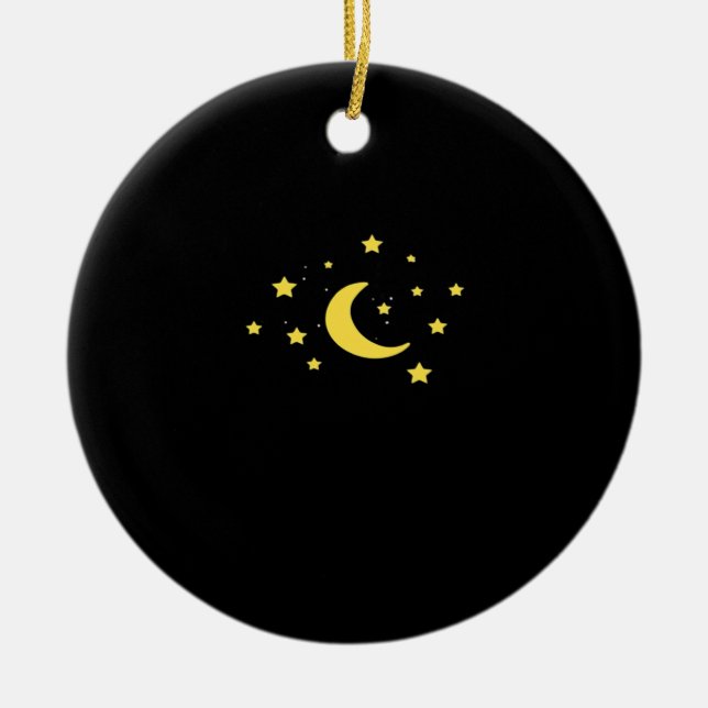 Whimsigoth Night Sky Sun Moon Witchy Ceramic Tree Decoration (Front)