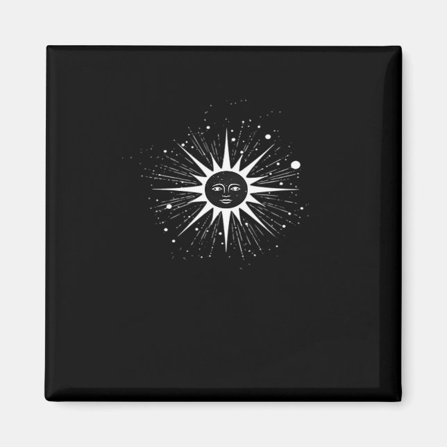 Whimsigoth Night Sky Sun Moon Witchy Classic Hallo Magnet (Front)