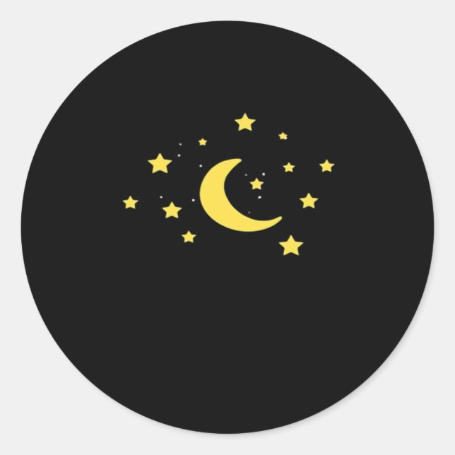 Whimsigoth Night Sky Sun Moon Witchy Classic Round Sticker (Front)