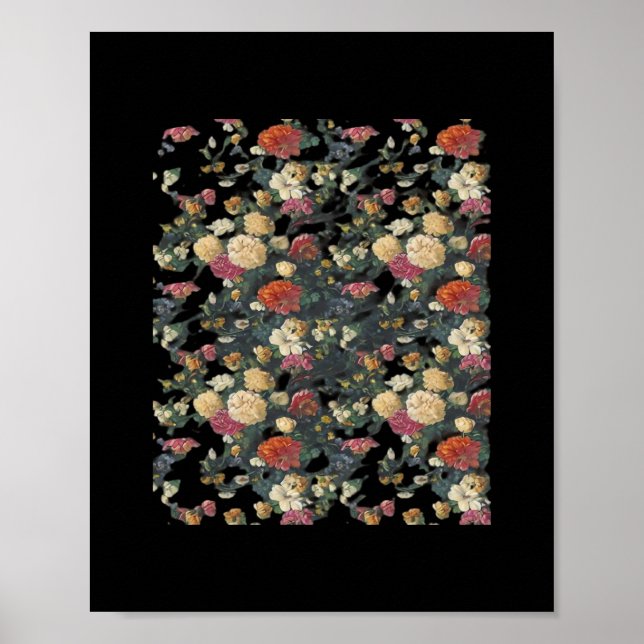 Whimsigoth Old Victorian Floral Oil Painting Class Poster (Front)