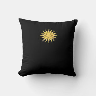 Whimsigoth Pentagram Sun Classic Cushion