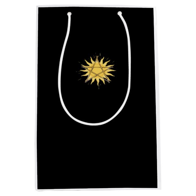 Whimsigoth Pentagram Sun Classic Medium Gift Bag (Front)