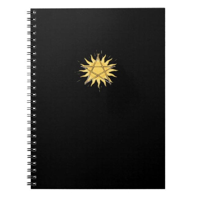 Whimsigoth Pentagram Sun Classic Notebook (Front)