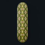 Whimsigoth Pink Eye Green Botanical Maximalist Art Skateboard<br><div class="desc">Step into a lush, mystical garden that looks right back at you! This Whimsigoth Pink Eyes Green Botanical design is a seamless fusion of nature and the surreal. Featuring vibrant, hand-drawn pink eyes nestled among intricate emerald green foliage, this pattern is the definition of "eclectic chic." Designed for the creative...</div>