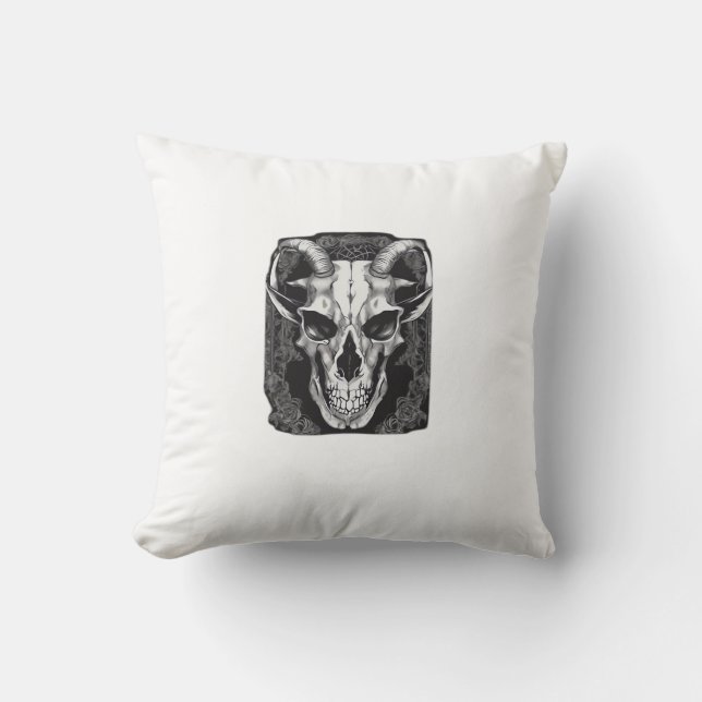 Whimsigoth Skull Gothic  Aesthetic Design Classic Cushion (Front)