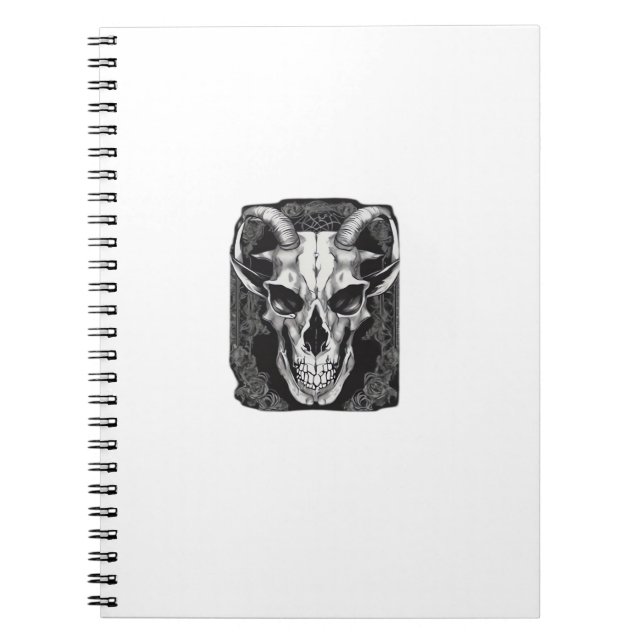 Whimsigoth Skull Gothic  Aesthetic Design Classic Notebook (Front)