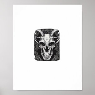 Whimsigoth Skull Gothic  Aesthetic Design Classic Poster