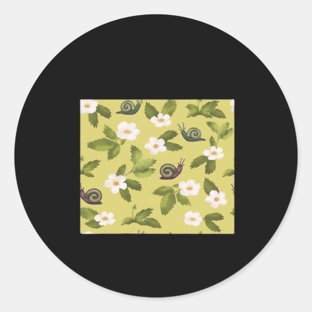 Whimsigoth Snail Classic Round Sticker (Front)