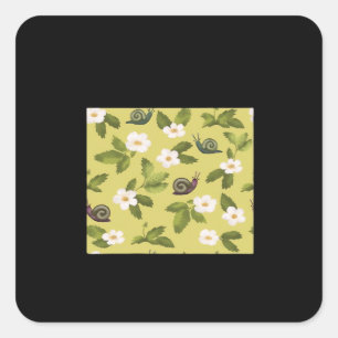 Whimsigoth Snail Classic Square Sticker