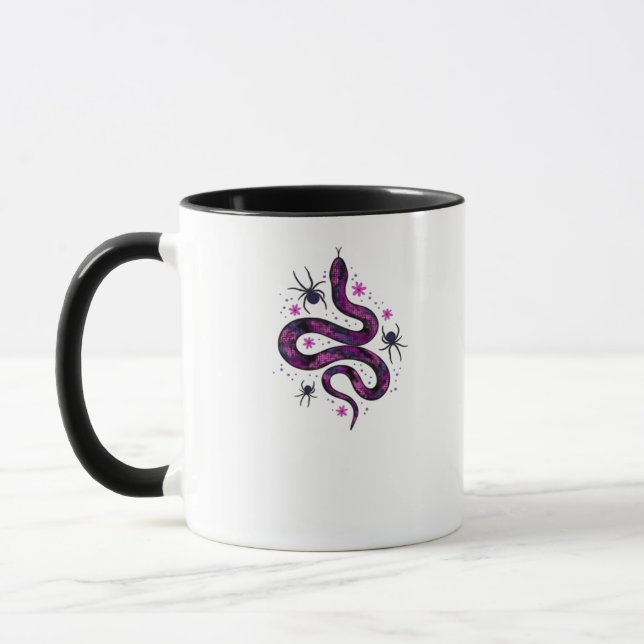 Whimsigoth Snake Flowers Classic Mug (Left)