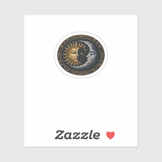 Whimsigoth Stained Glass Moon And Sun Classic (Sheet)