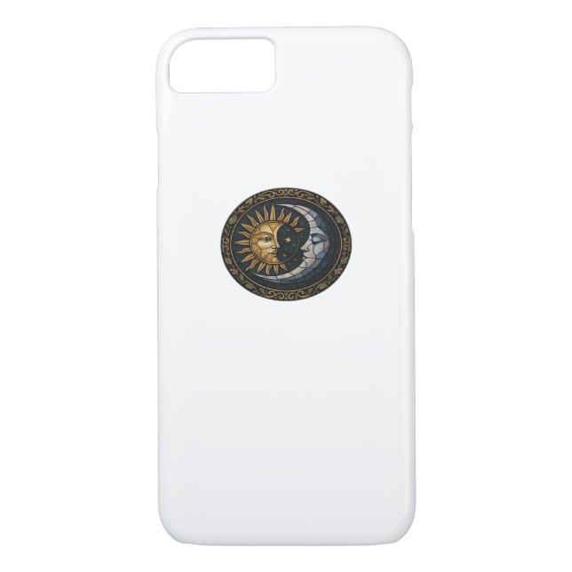 Whimsigoth Stained Glass Moon And Sun Classic Case-Mate iPhone Case (Back)