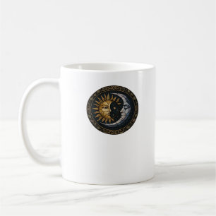 Whimsigoth Stained Glass Moon And Sun Classic Coffee Mug