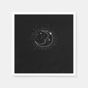 Whimsigoth Starry Night Moon Witchy Classic Napkin