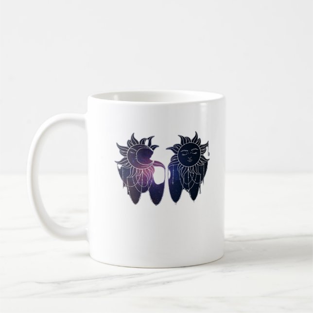 Whimsigoth Starry Night Sun Moon Witchy Classic Coffee Mug (Left)