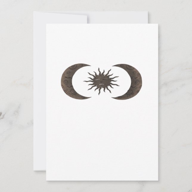Whimsigoth Sun And Moons Holiday Card (Front)