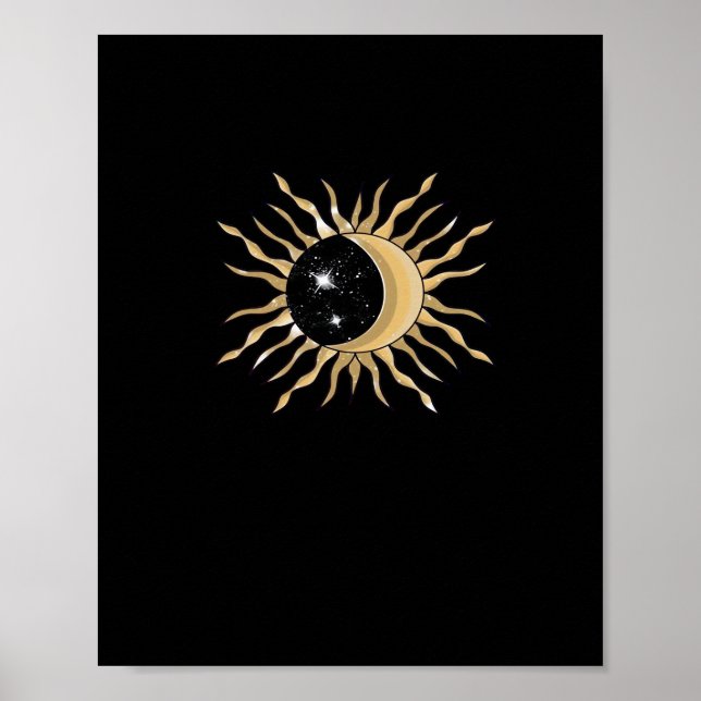 Whimsigoth Sun Moon Space Classic Poster (Front)