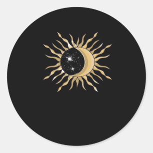 Whimsigoth Sun Moon Space Classic Round Sticker