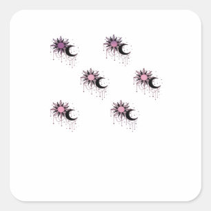 Whimsigoth Sun Moon Witchy Square Sticker