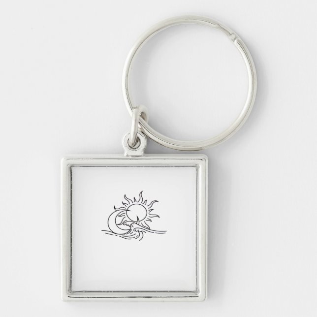 Whimsigoth Sun Sea Witchy Key Ring (Front)