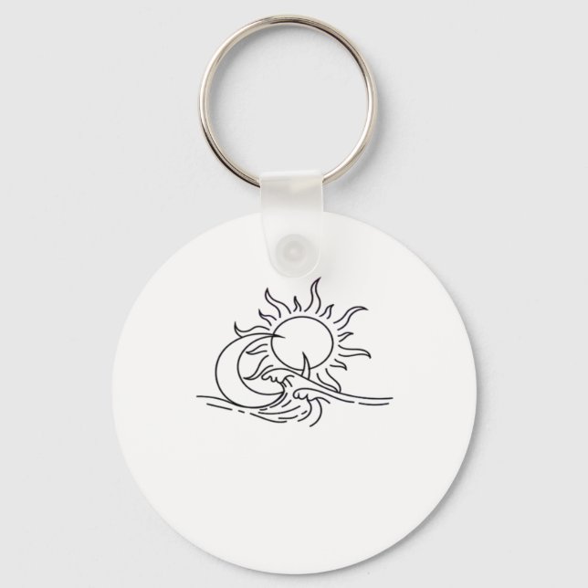 Whimsigoth Sun Sea Witchy Key Ring (Front)