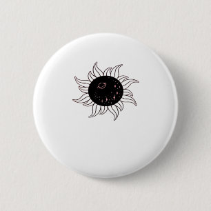 Whimsigoth Sun Space Mountains And Sunset 6 Cm Round Badge
