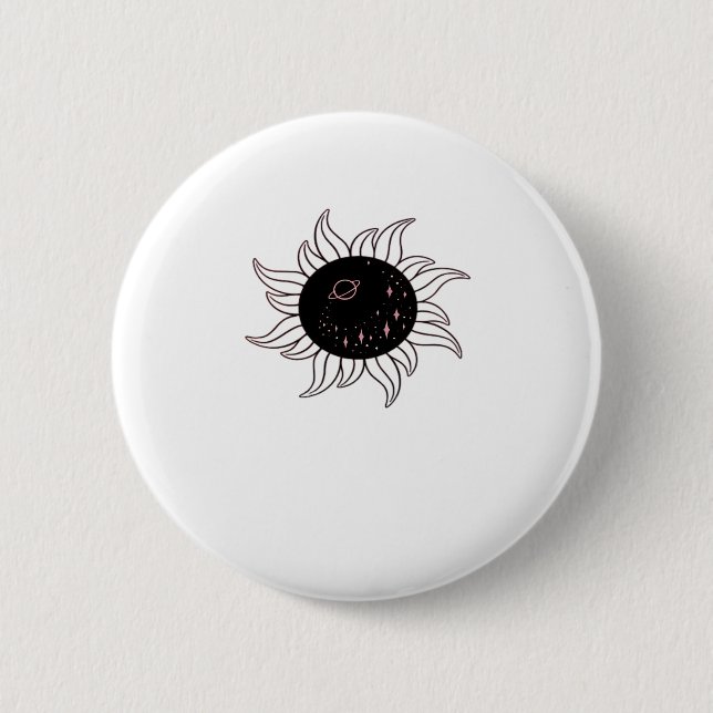 Whimsigoth Sun Space Mountains And Sunset 6 Cm Round Badge (Front)