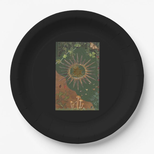 Whimsigoth Swirl Poster Paper Plate (Front)