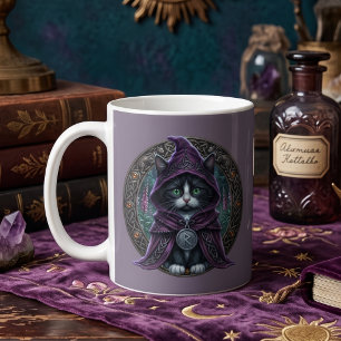 Whimsigoth Tuxedo Cat Dark Academia Birthday Coffee Mug