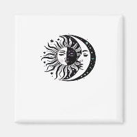 Whimsigoth Watercolour Sun Moon Witchy Classic
