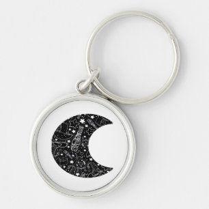 Whimsigoth Witch Moon Wicca Kawaii Goth Tattoo Ast Key Ring