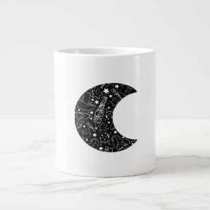 Whimsigoth Witch Moon Wicca Kawaii Goth Tattoo Ast Large Coffee Mug