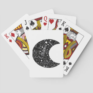 Whimsigoth Witch Moon Wicca Kawaii Goth Tattoo Ast Playing Cards