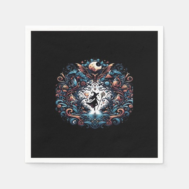 Whimsigoth Witch Within A Classic Napkin (Front)