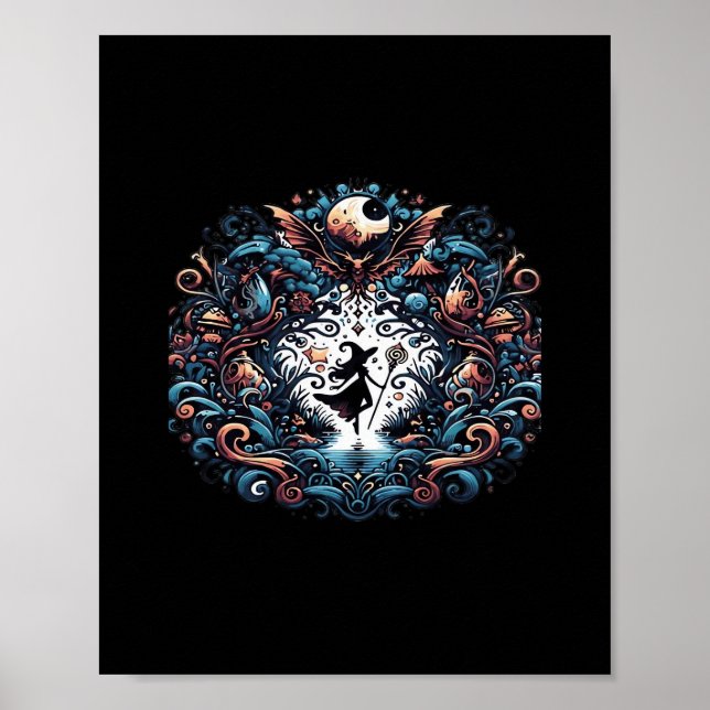 Whimsigoth Witch Within A Classic Poster (Front)