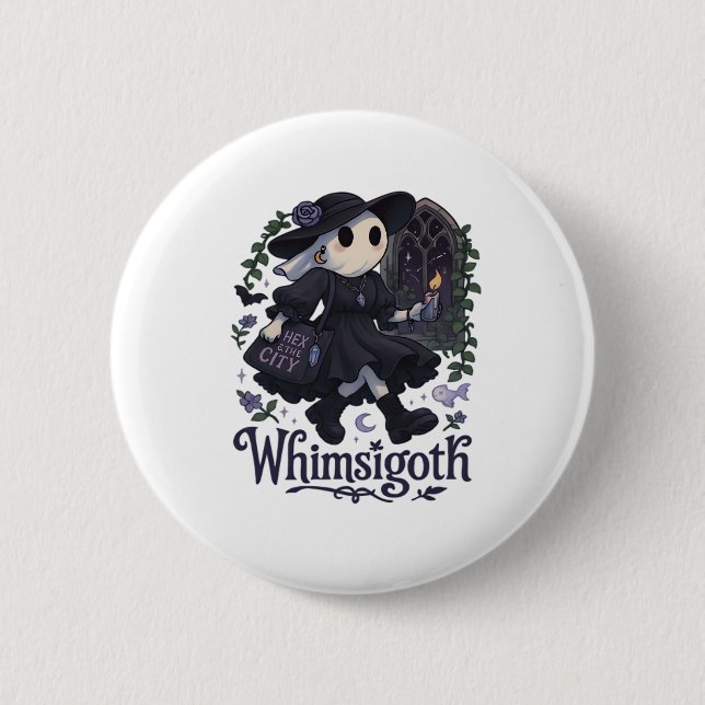 Whimsigoth With City Classic – Urban Magic Meets F 6 Cm Round Badge (Front)