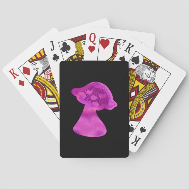 Whimsigoth Zen Pattern Mushroom Playing Cards (Back)