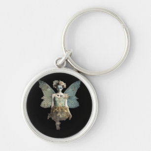 Whimsigoth Zombie Fairy Old Timey Gothic Moody Art Key Ring