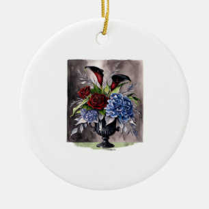 Whimsigothic – Gothic Floral Vase Aesthetic Classi Ceramic Tree Decoration