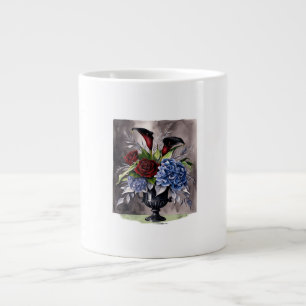 Whimsigothic – Gothic Floral Vase Aesthetic Classi Large Coffee Mug