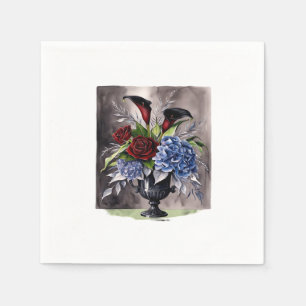 Whimsigothic – Gothic Floral Vase Aesthetic Classi Napkin