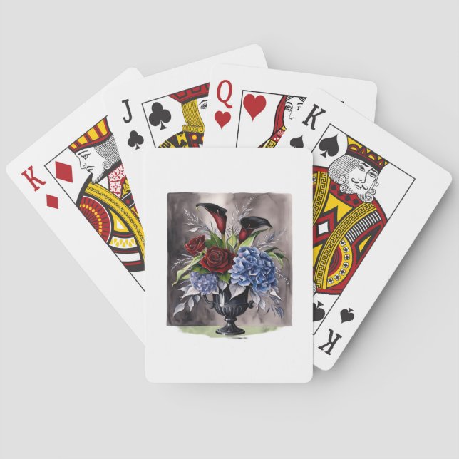 Whimsigothic – Gothic Floral Vase Aesthetic Classi Playing Cards (Back)