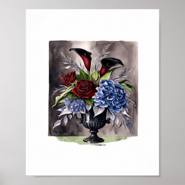 Whimsigothic – Gothic Floral Vase Aesthetic Classi Poster (Front)