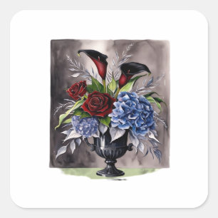 Whimsigothic – Gothic Floral Vase Aesthetic Classi Square Sticker