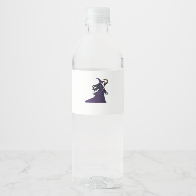 Whimsigothic Moon Witch Water Bottle Label (Front)