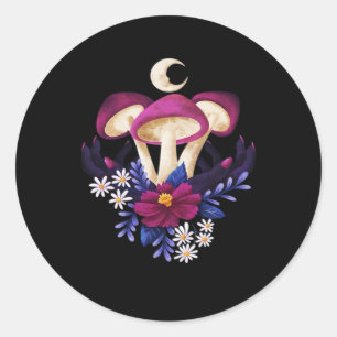 Whimsigothic Mushrooms Classic Classic Round Sticker