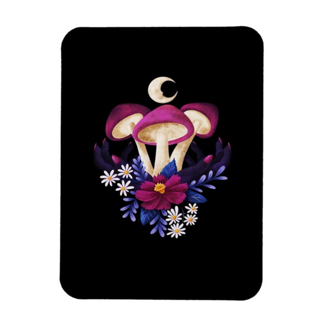 Whimsigothic Mushrooms Classic Magnet (Vertical)